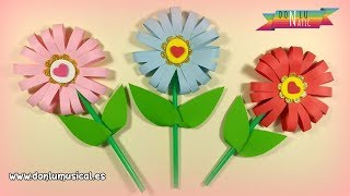 Cómo hacer FLORES DE PAPEL en 5 minutos 🌸🌼🌺 RECICLAJE [upl. by Kai605]