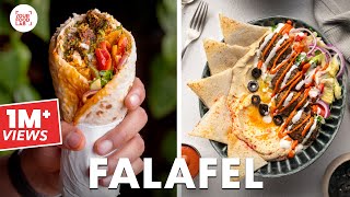 Falafel Recipe  Falafel Shawarma  Hummus  Falafel Wrap  HomeMade Tahini  Chef Sanjyot Keer [upl. by Anaek]