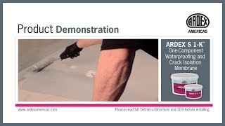 ARDEX S 1K™ Waterproofing System  Demonstration [upl. by Anitsim858]