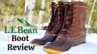 LL Bean Duck Boot  Review in Colorado  10 in ShearingLined Bean Boots [upl. by Debora]