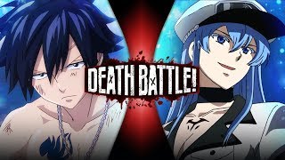 Gray VS Esdeath Fairy Tail VS Akame ga Kill  DEATH BATTLE [upl. by Assirrak]