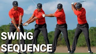 Tiger Woods Driver Swing Sequence  Slow Motion [upl. by Ardnuassak]