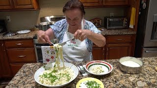 Italian Grandma Makes Fettuccine Alfredo [upl. by Jopa]