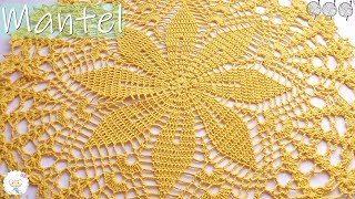 Mantel carpeta tejido a crochet PARTE III final [upl. by Kemeny464]