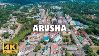 Arusha city Tanzania 🇹🇿  4K Drone Footage [upl. by Ynaoj]