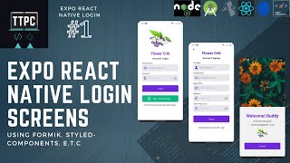 Expo React Native Login System 1  Creating the pages STEP BY STEP [upl. by Clarey]