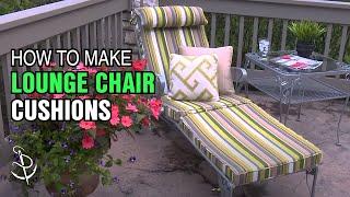 How to Make Lounge Chair Cushions [upl. by Divod403]