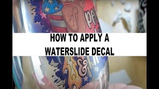 How to apply a waterslide decal onto a wine glass [upl. by Bremble]