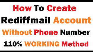 How to Create Rediffmail Account Without Phone Number 2015 [upl. by Goer]