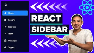 React Sidebar Navigation Menu Tutorial  Beginner React JS Project Using Hooks amp Router [upl. by Portland431]