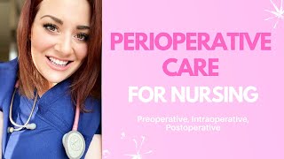 PERIOPERATIVE CARE NURSING [upl. by Peedus]