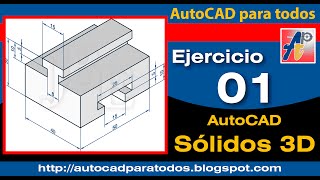 AutoCAD 3D  Ejercicio 01 [upl. by Anailuj]