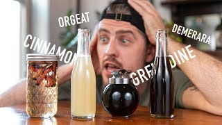 4 EASY to Make Cocktail Syrups  grenadine amp orgeat [upl. by Enimrac]