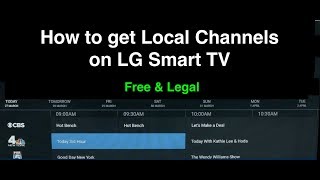 How to Get Local Channels on LG Smart TV [upl. by Gamal]