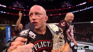 UFC 154 GSP and Condit Octagon Interviews [upl. by Anceline478]