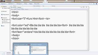 Kurs html 4 Zmieniamy czcionkę kolor i wielkość liter [upl. by Shuma]