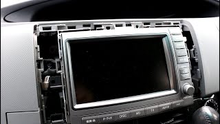 Toyota Estima Aeras tv screen head unit removal [upl. by Marchall698]