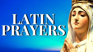 LATIN PRAYERS  Catholic Prayers in Latin [upl. by Ymme943]