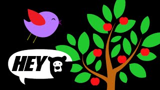 Hey Bear Sensory  Classical Music  Tree Seasons  Colourful and Relaxing Animation [upl. by Anirol]