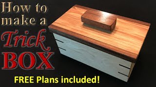 Woodworking How to make an awesome trick box  FREE plans [upl. by Gerladina]