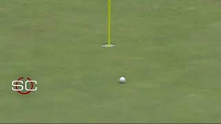 Tiger Woods approach shot on the 16th hole at Augusta  The Masters [upl. by Kieryt894]