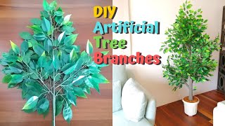 How to Make Artificial tree branches  DIY fake leaf looks real [upl. by Tobit]