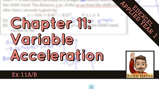 Variable Acceleration 1 • Intro amp Differentiation • Mech1 Ex11AB • 🚀 [upl. by Nyletak]