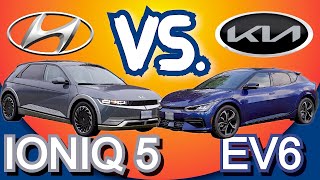 Hyundai IONIQ 5 VS Kia EV6 electric car comparison [upl. by Toffey]