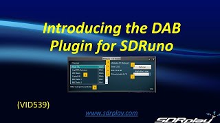 DAB plugin for SDRplay SDRuno VID539 [upl. by Elo]