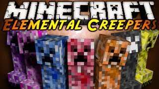 Minecraft Mod Showcase  ELEMENTAL CREEPERS [upl. by Grega]