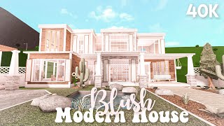 40k Blush modern house  Bloxburg build [upl. by Naryt]