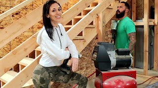 Couple Finishes MASSIVE DIY LOFT BUILD In Pole Barn  Building Our Own Home In The Mountains [upl. by Laehplar877]