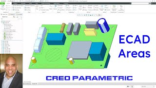 Creo Parametric  ECAD Areas  Engineering Features [upl. by Gambell]