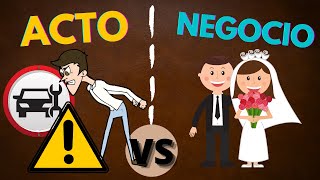 Diferencias entre Actos y Negocios Jurídicos CON EJEMPLOS [upl. by Calandra979]