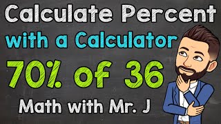 Calculate Percent with a calculator  Finding a Percentage [upl. by Winifield]