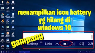 ICON BATERAI LAPTOP HILANG DI WINDOWS 10 [upl. by Eenaej]