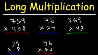 Math  Long Multiplication [upl. by Notsirhc]