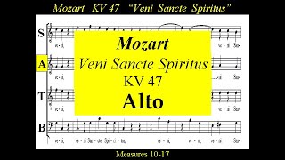 Mozart  KV 47 Veni Sancte Spiritus  Alto [upl. by Haimirej]