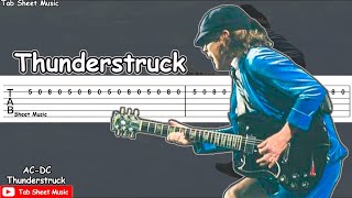 ACDC  Thunderstruck Guitar Tutorial  TAB [upl. by Wojcik]