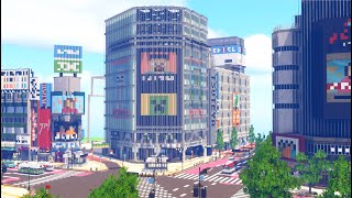 【Minecraft】マイクラで渋谷の街を作ってみるよ part5 Create the city of Shibuya with Minecraft【MiniaTuria MOD】 [upl. by Yesllek]