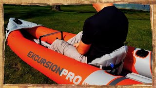 INTEX Excursion PRO Kayak Review  The Best Budget Inflatable Kayak [upl. by Tahp]