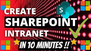 Create SharePoint Intranet Website in 10 minutes [upl. by Yasmine759]