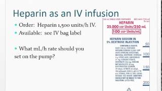 Heparin Calculations [upl. by Nannaihr]