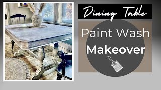 Easy Paint Wash Technique  Old Dining Table Makeover Ideas [upl. by Norac]