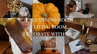 Fall Decorate With Me 2023  Dining Room and Living Room [upl. by Oecile]