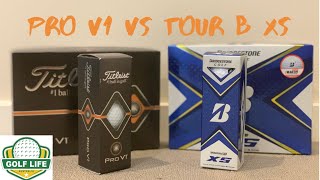 Bridgestone Tour B XS vs Titleist Pro V1 [upl. by Nwahsav585]