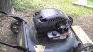 HOWTO ADJUST THE ENGINE RPMS ON A BRIGGS AND STRATTON LAWNMOWER [upl. by Savell]