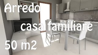 Arredare 50 m2  un piccolo appartamento familiare [upl. by Worth846]