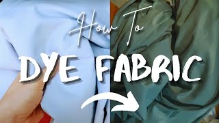 How To Dye Fabric DIY Dyeing Tutorial cotton  naturals [upl. by Corrina]