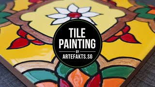 Ceramic Tile Painting by Artefakts [upl. by Rehotsirk]